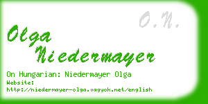 olga niedermayer business card
